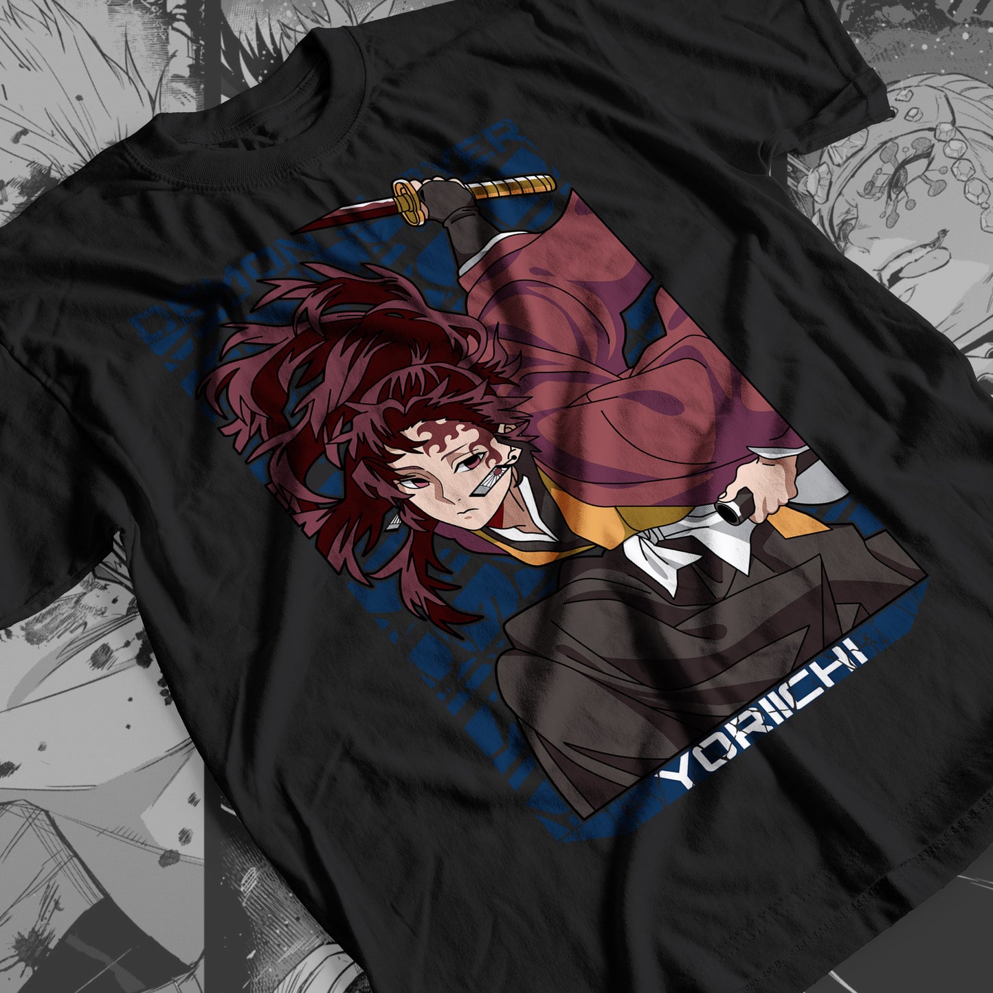 Demon Slayer - Yoriichi Tsugikuni 04 Premium Anime Design, High Quality DTF Print, 100% Cotton Shirt