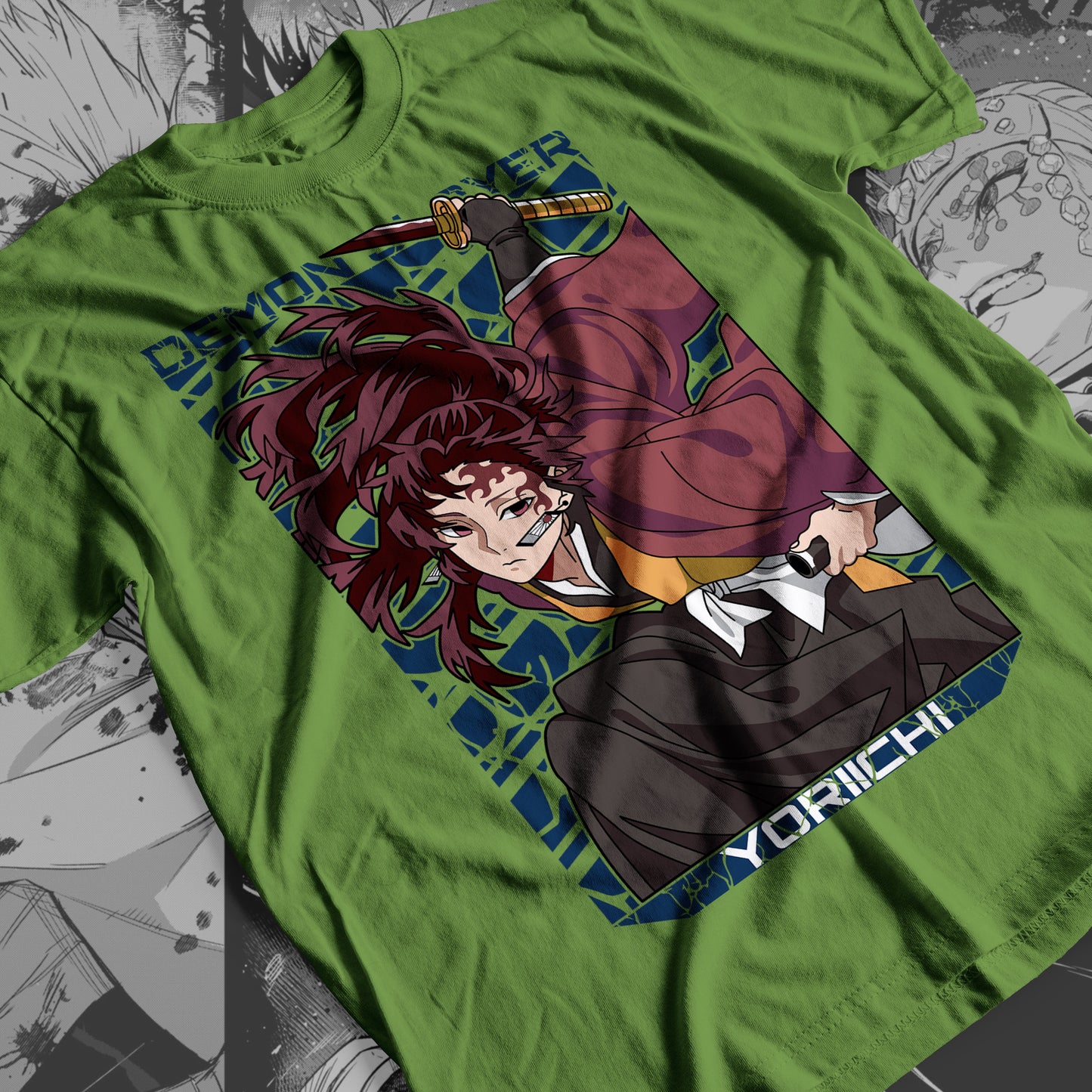 Demon Slayer - Yoriichi Tsugikuni 04 Premium Anime Design, High Quality DTF Print, 100% Cotton Shirt