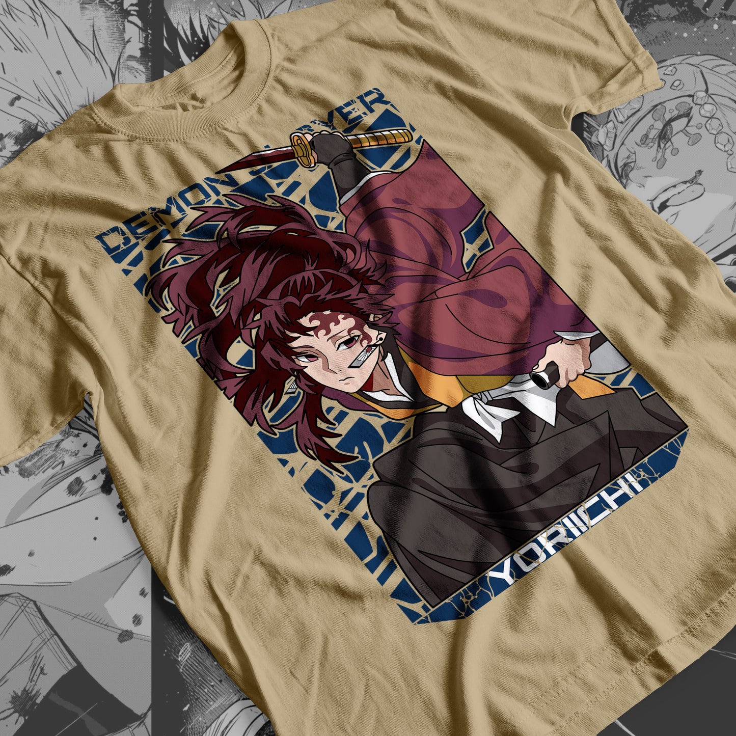 Demon Slayer - Yoriichi Tsugikuni 04 Premium Anime Design, High Quality DTF Print, 100% Cotton Shirt