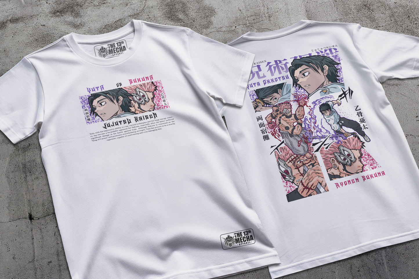 Jujutsu Kaisen - Yuta vs Sukuna 01 Premium Anime Design, High Quality DTF Print, 100% Cotton Shirt