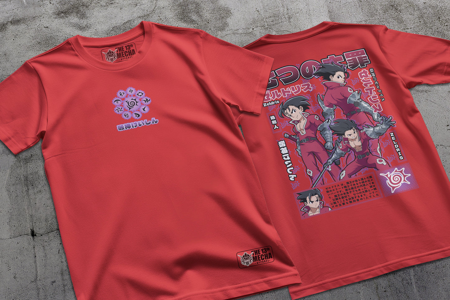 7 Deadly Sins - Zeldris 01 Premium Anime Design, High Quality DTF Print, 100% Cotton Shirt