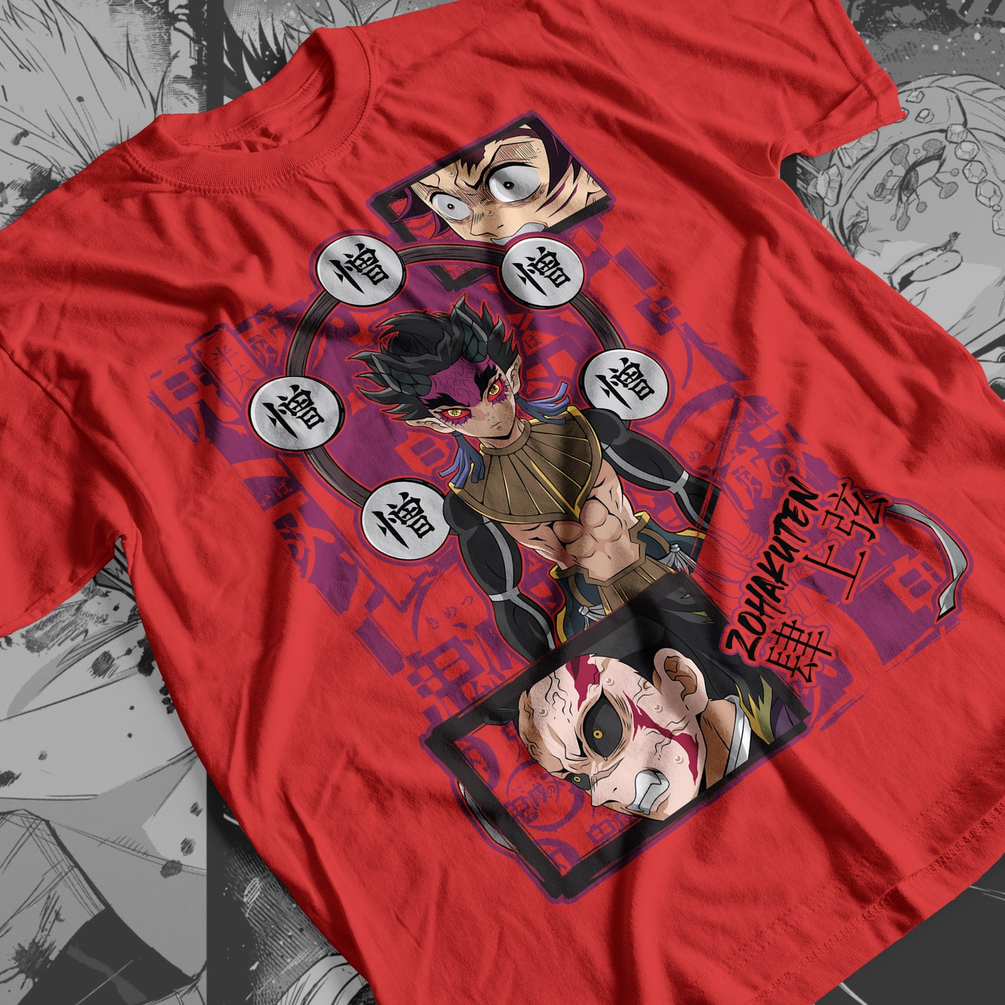 Demon Slayer - Zohakuten 01 Premium Anime Design, High Quality DTF Print, 100% Cotton Shirt