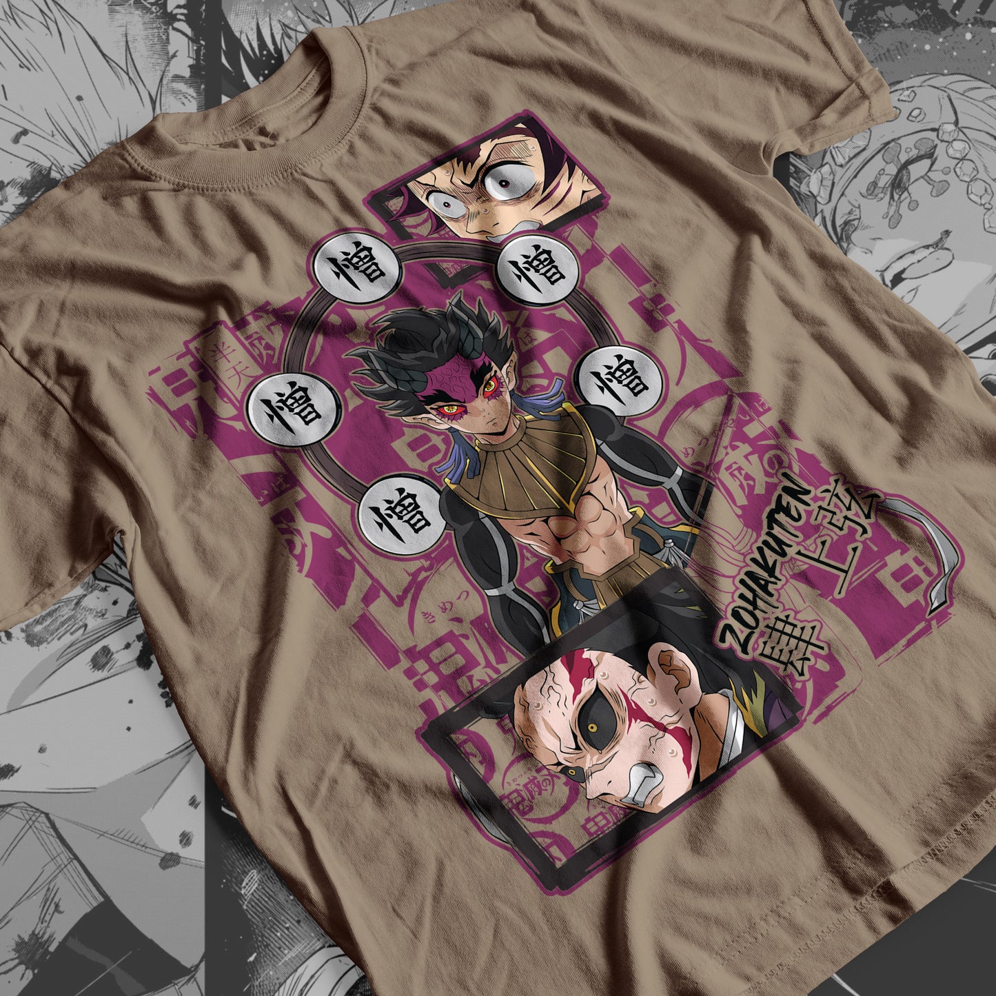 Demon Slayer - Zohakuten 01 Premium Anime Design, High Quality DTF Print, 100% Cotton Shirt