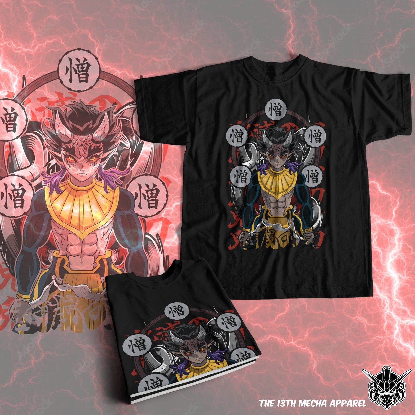Demon Slayer - Zohakuten 02 Premium Anime Design, High Quality DTF Print, 100% Cotton Shirt