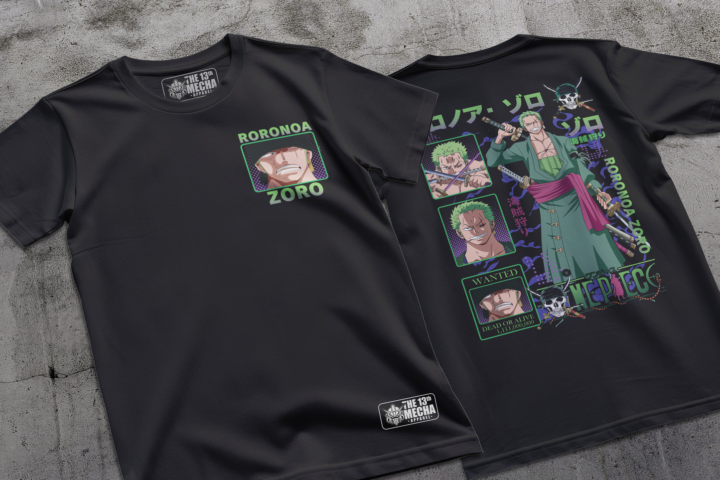 One Piece - Roronoa Zoro 01 Premium Anime Design, High Quality DTF Print, 100% Cotton Shirt
