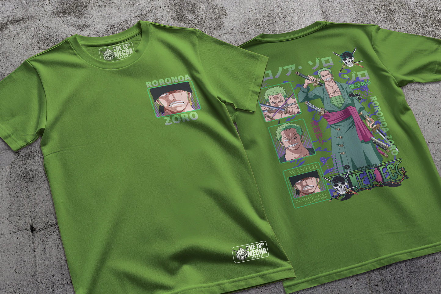 One Piece - Roronoa Zoro 01 Premium Anime Design, High Quality DTF Print, 100% Cotton Shirt