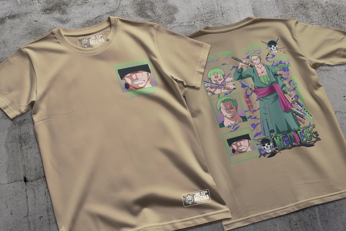 One Piece - Roronoa Zoro 01 Premium Anime Design, High Quality DTF Print, 100% Cotton Shirt