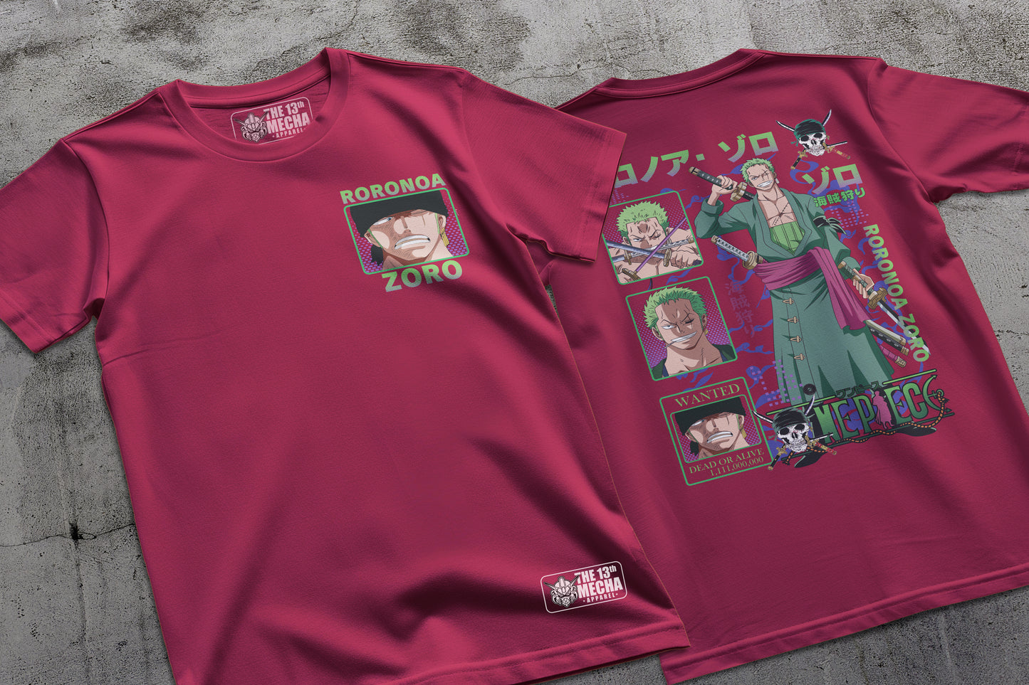 One Piece - Roronoa Zoro 01 Premium Anime Design, High Quality DTF Print, 100% Cotton Shirt