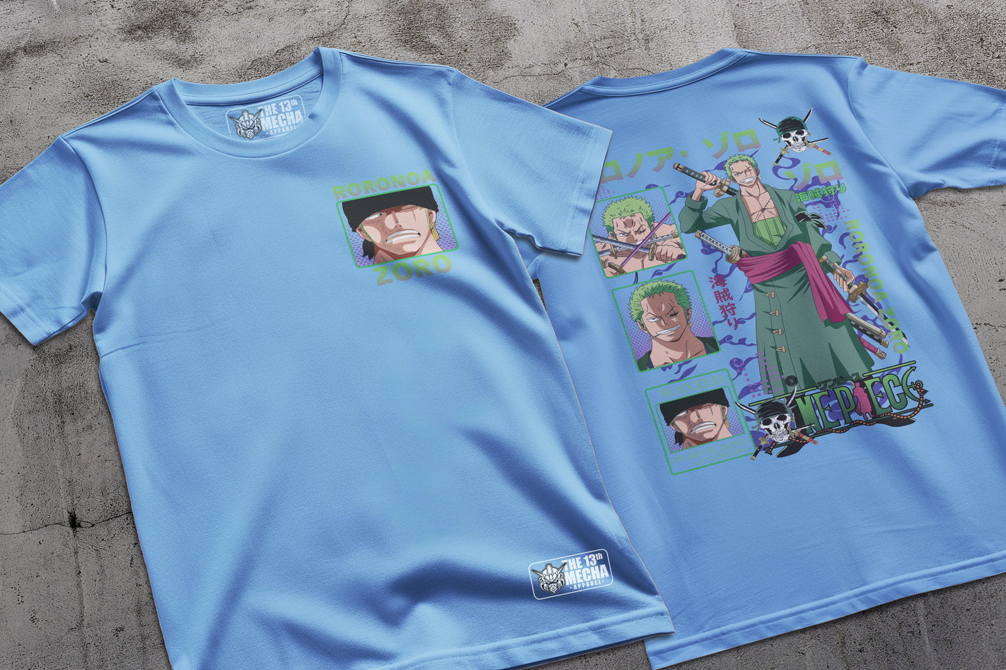 One Piece - Roronoa Zoro 01 Premium Anime Design, High Quality DTF Print, 100% Cotton Shirt