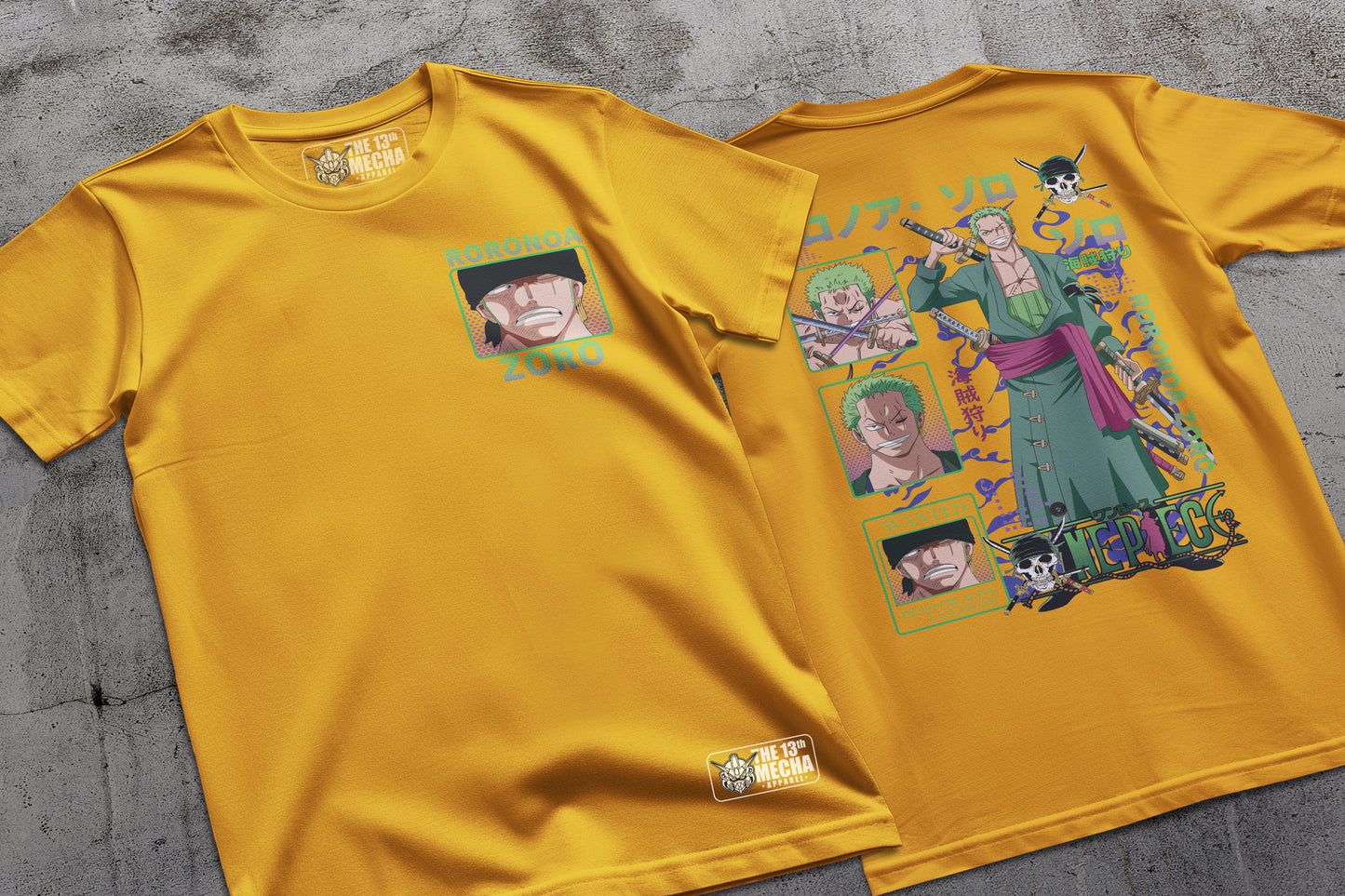 One Piece - Roronoa Zoro 01 Premium Anime Design, High Quality DTF Print, 100% Cotton Shirt