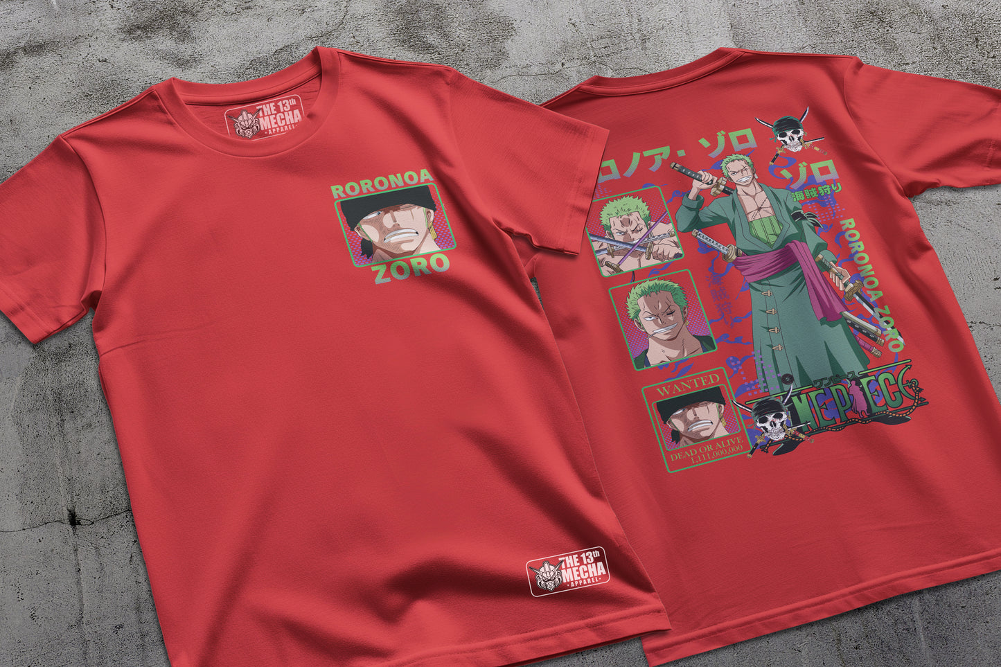 One Piece - Roronoa Zoro 01 Premium Anime Design, High Quality DTF Print, 100% Cotton Shirt