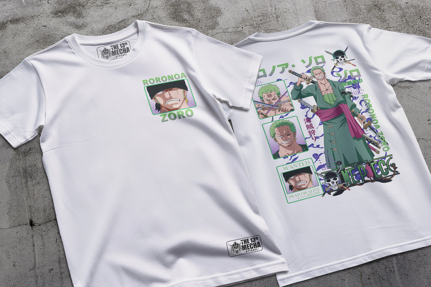One Piece - Roronoa Zoro 01 Premium Anime Design, High Quality DTF Print, 100% Cotton Shirt