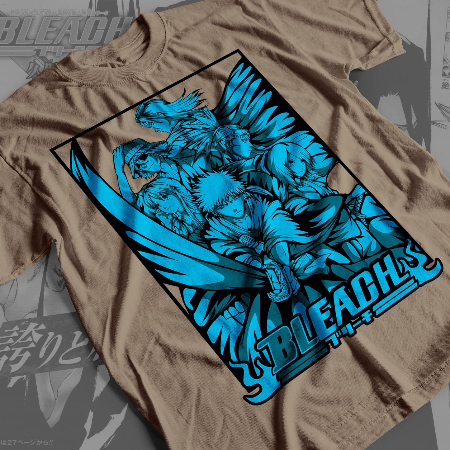 Bleach Group Premium Anime Design, High Quality DTF Print, 100% Cotton Shirt