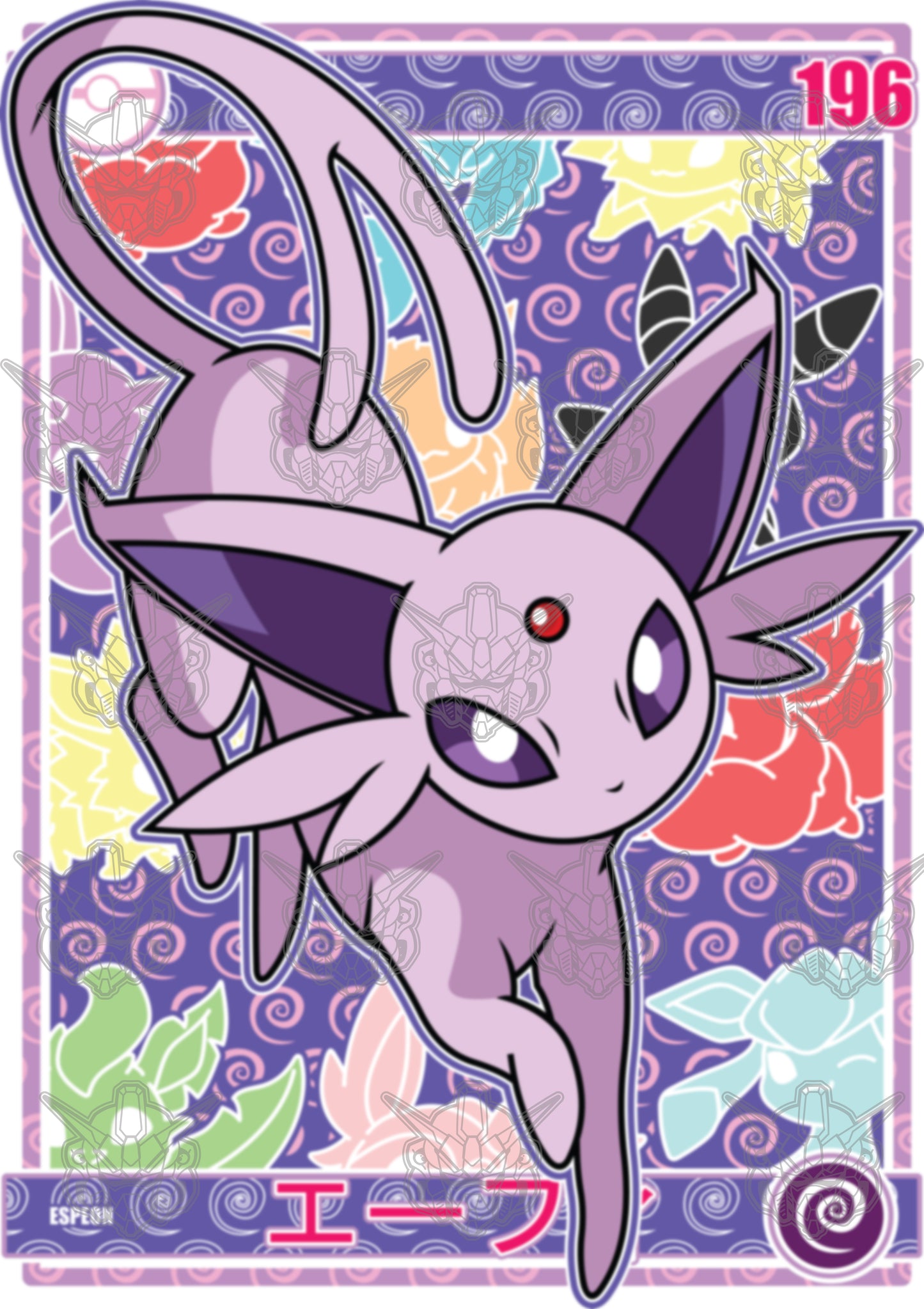 Pokemon - Espeon 01 Premium Anime Design, High Quality DTF Print, 100% Cotton Shirt