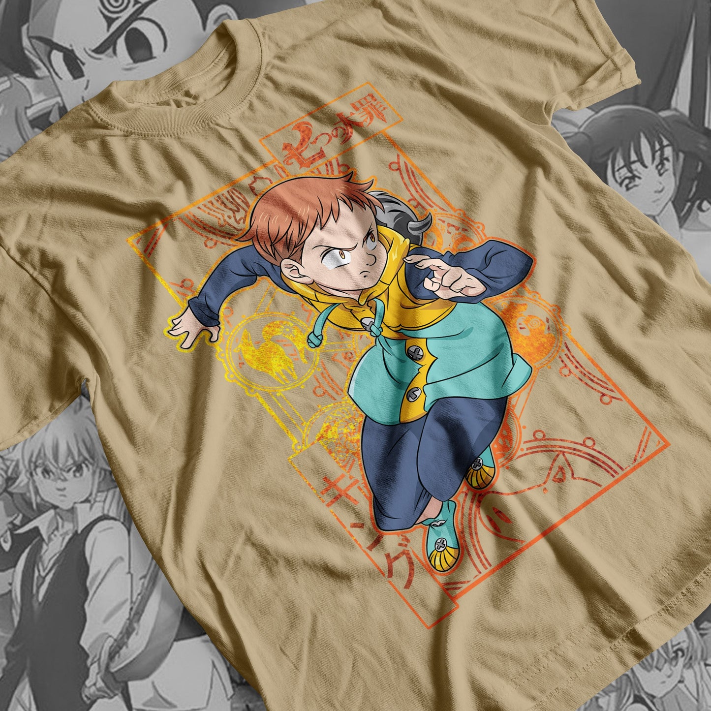 7 Deadly Sins Grizzly's Sin of Sloth - King 01 Premium Anime Design, High Quality DTF Print, 100% Cotton Shirt
