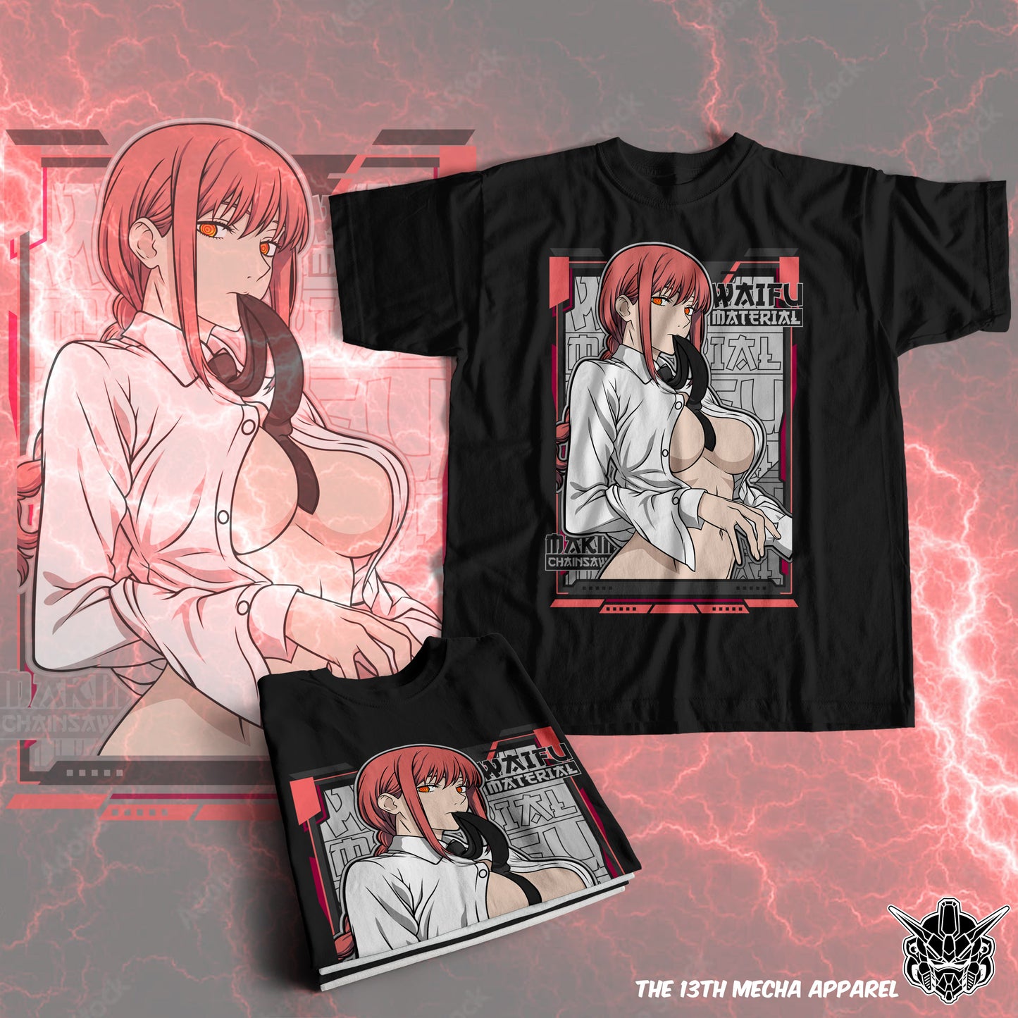 Waifu - Makima Premium Anime Design, High Quality DTF Print, 100% Cotton Shirt