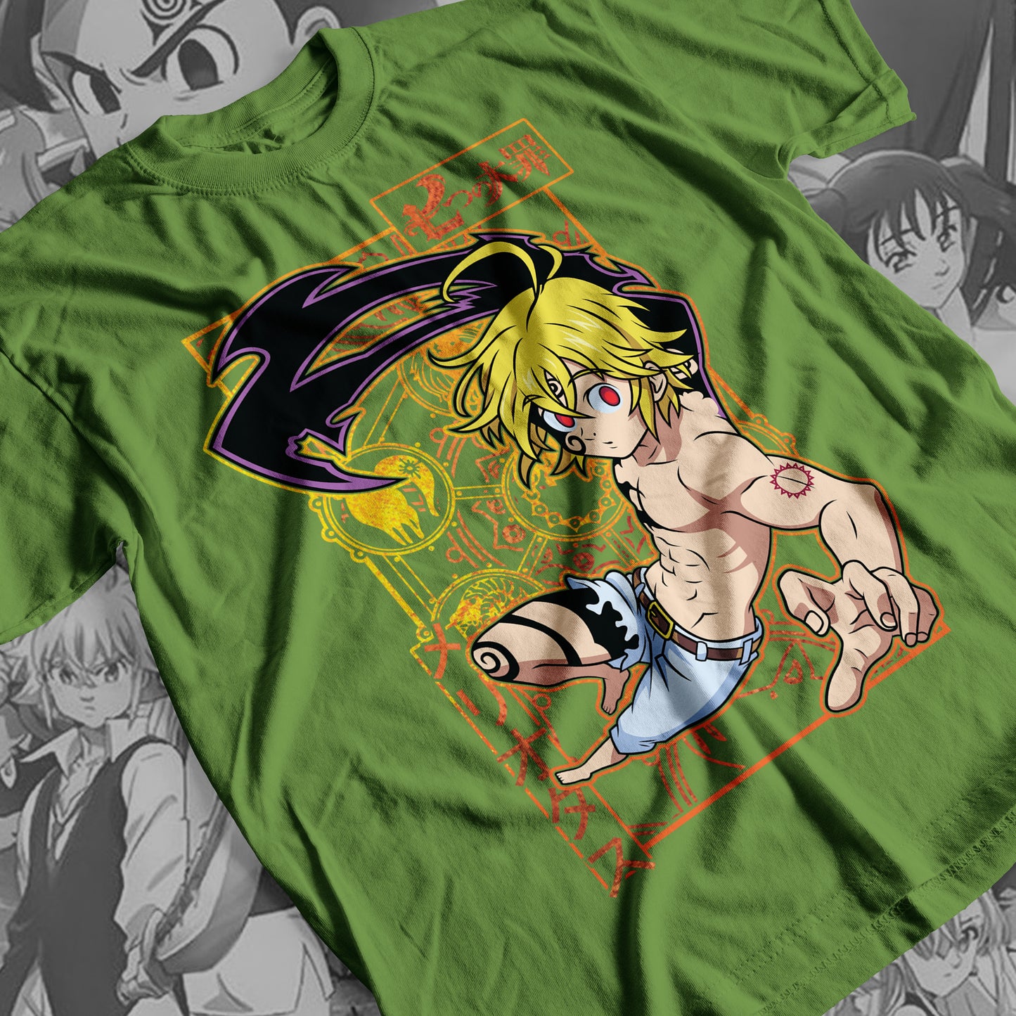 7 Deadly Sins Dragon Sin of Wrath - Meliodas 01 Premium Anime Design, High Quality DTF Print, 100% Cotton Shirt