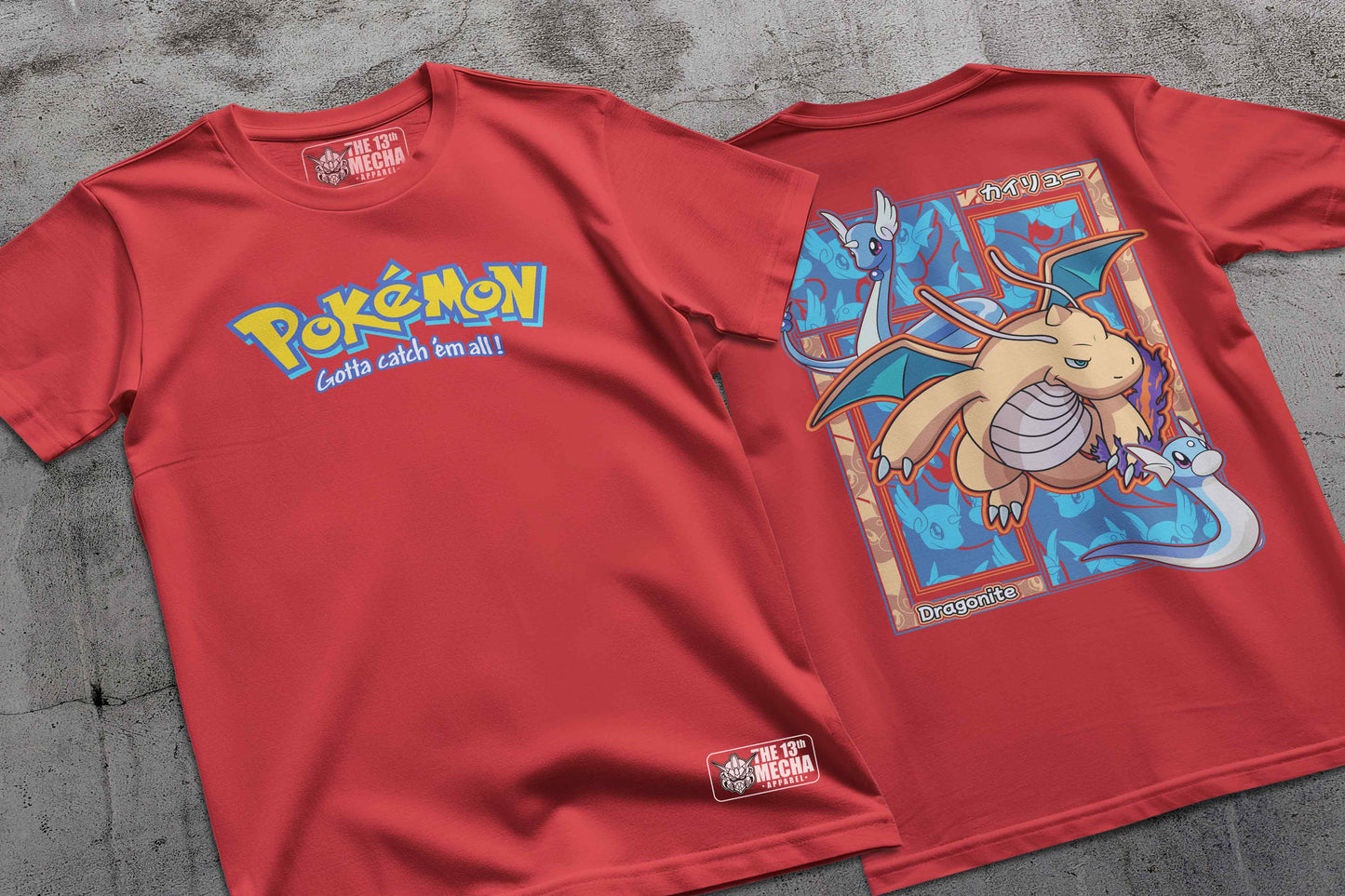 Pokemon - Dragonite 01 Premium Anime Design, High Quality DTF Print, 100% Cotton Shirt