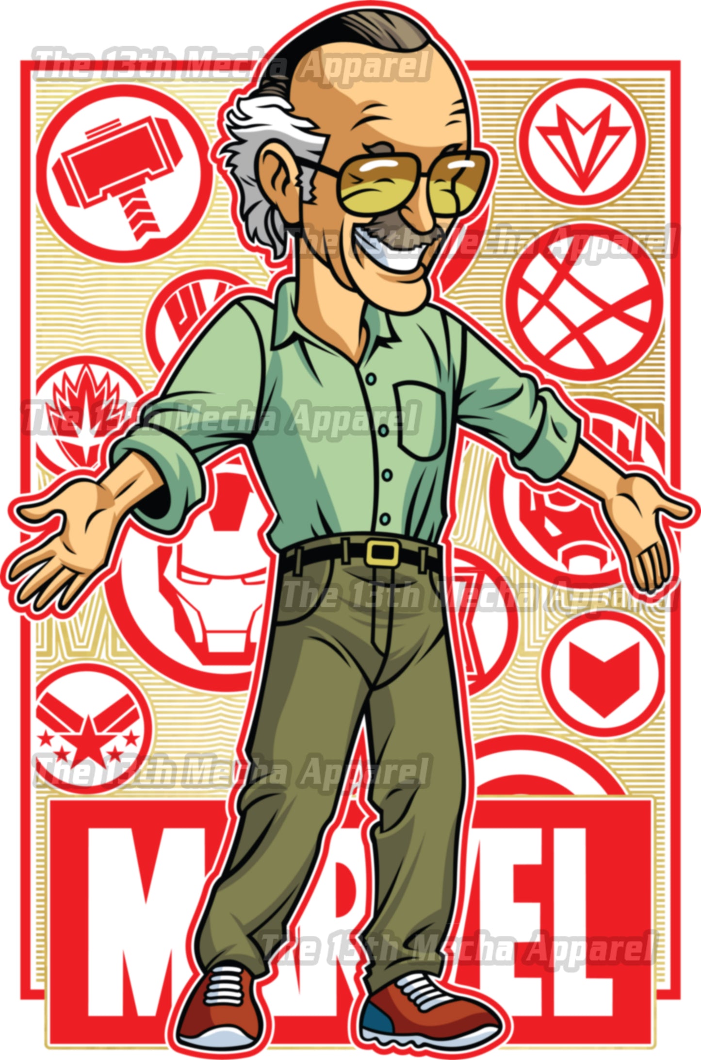 Marvel DC- Stan Lee Premium Anime Design, High Quality DTF Print, 100% Cotton Shirt